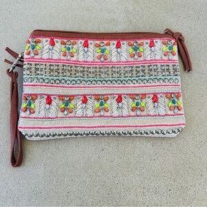 ALDO Colorful Beaded Wristlet Clutch Bag